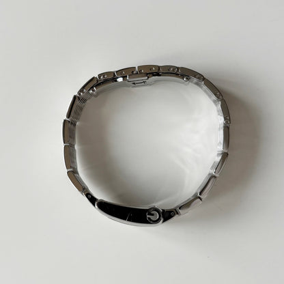 Gucci 1990s Rectangular Dial Silver Watch