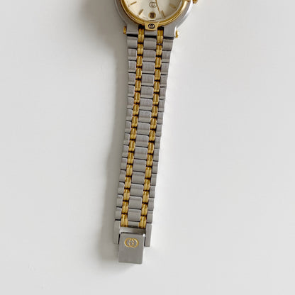 Gucci 1990s Gold Plated Two Tone Watch