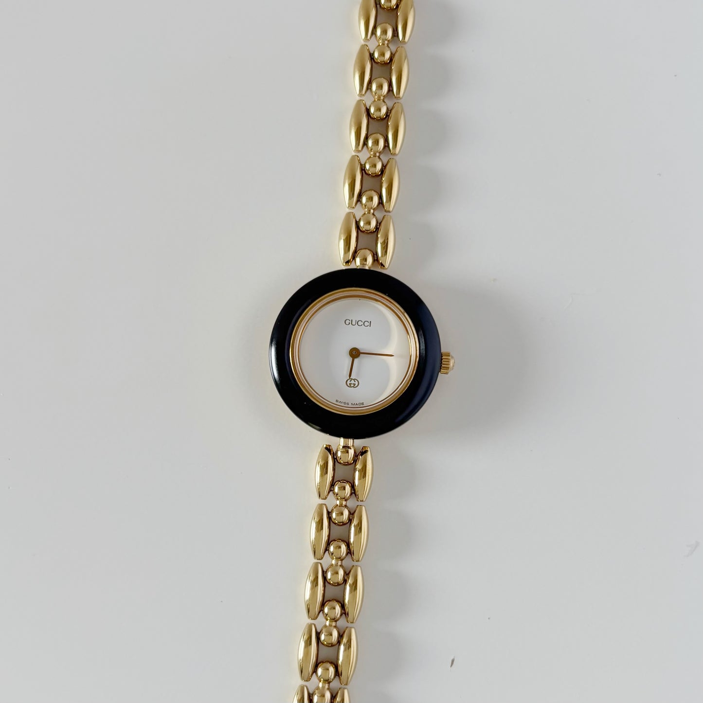 Gucci 1990s Interchangeable Bezel Gold Plated Watch with 6 bezels, Case (160mm)