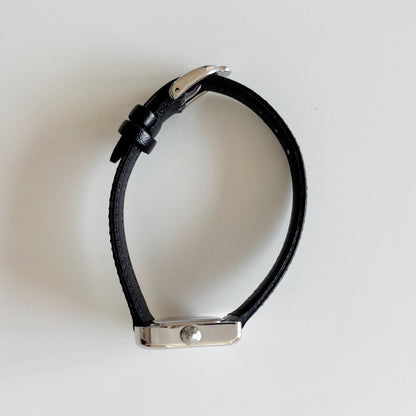 Yves Saint Laurent 1990s Heart Shaped Dial Silver Watch
