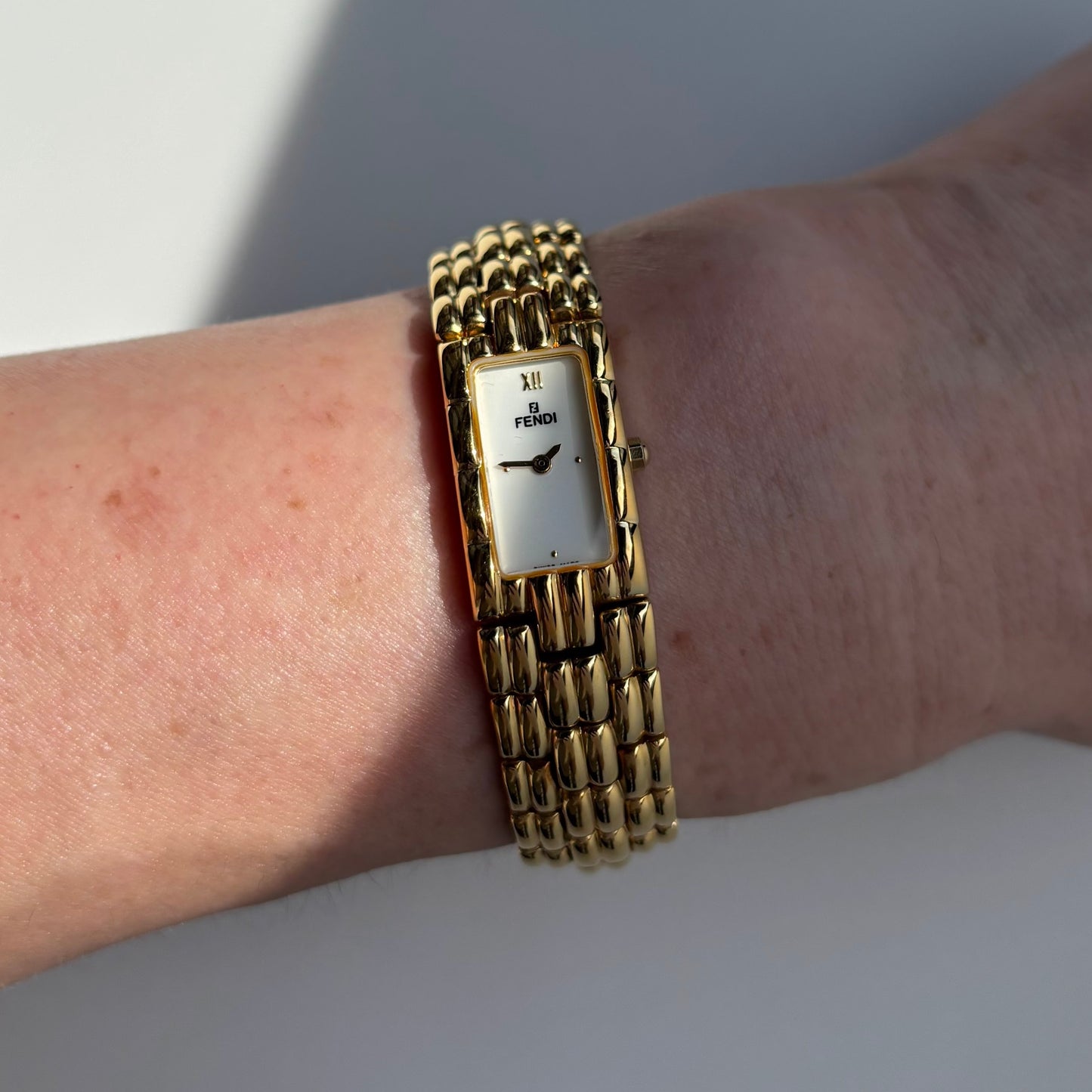 Fendi 1990s Gold Plated Watch