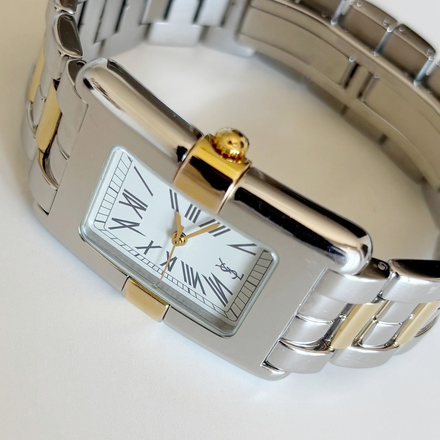 Yves Saint Laurent 1990s Two Tone Tank Watch (Large)
