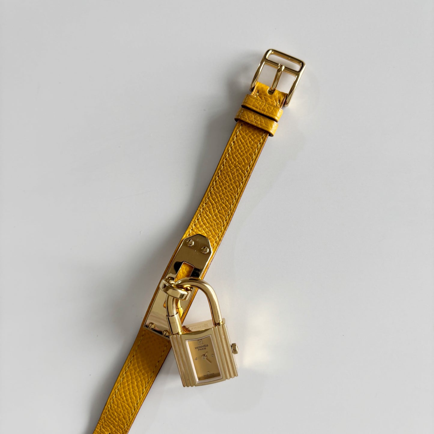 Hermes 1990s Kelly Gold Plated Watch