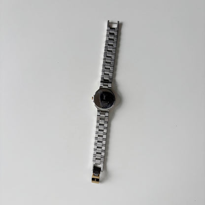 Yves Saint Laurent 1990s Round Dial Two Tone Gold Plated Watch