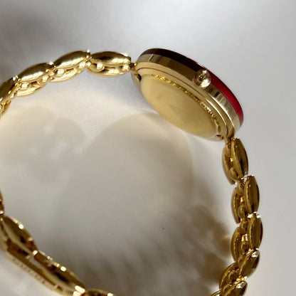 Gucci 1990s Interchangeable Bezel Gold Plated Watch with 6 bezels, case (165mm)