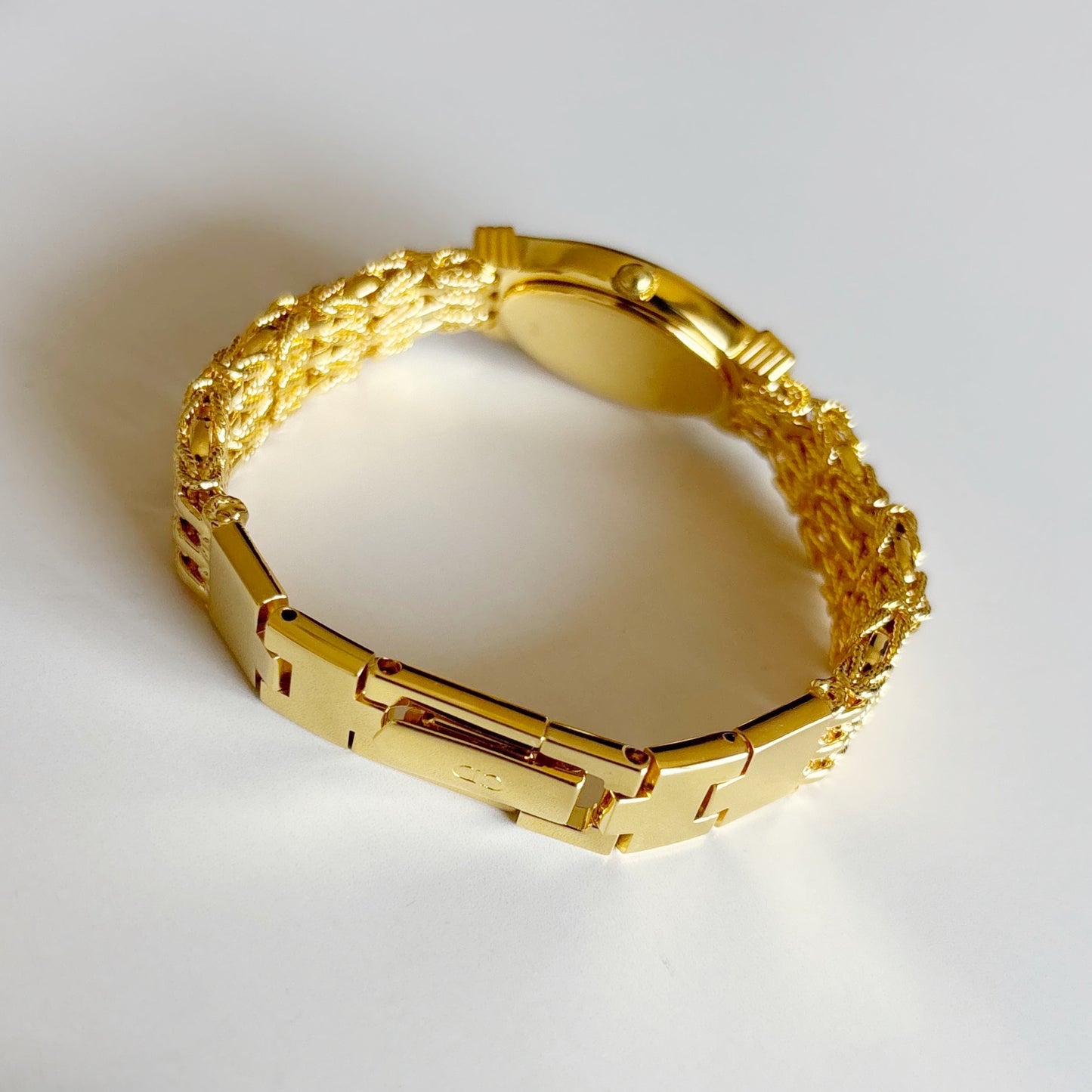 Dior 1990s Oval Dial Gold Plated Watch