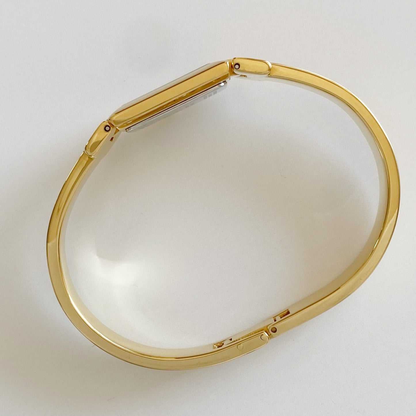 Givenchy 1990s Navy Dial Gold Plated Bangle Watch