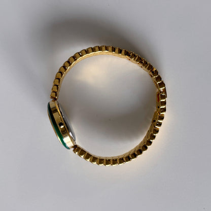 Dior 1990s Interchangeable Bezel Gold Plated Watch with 3 bezels