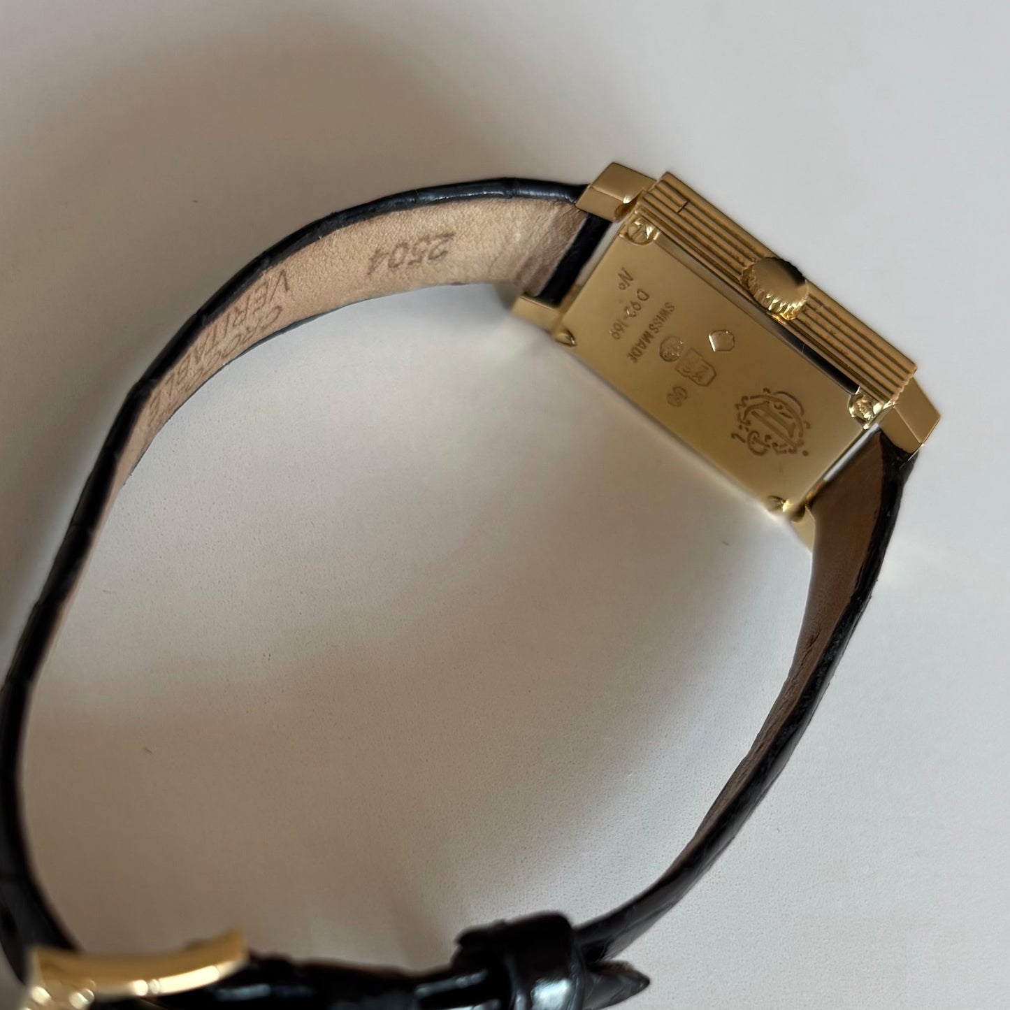 Dior 1990s La Parisienne  18K Solid Gold Case Tank Watch