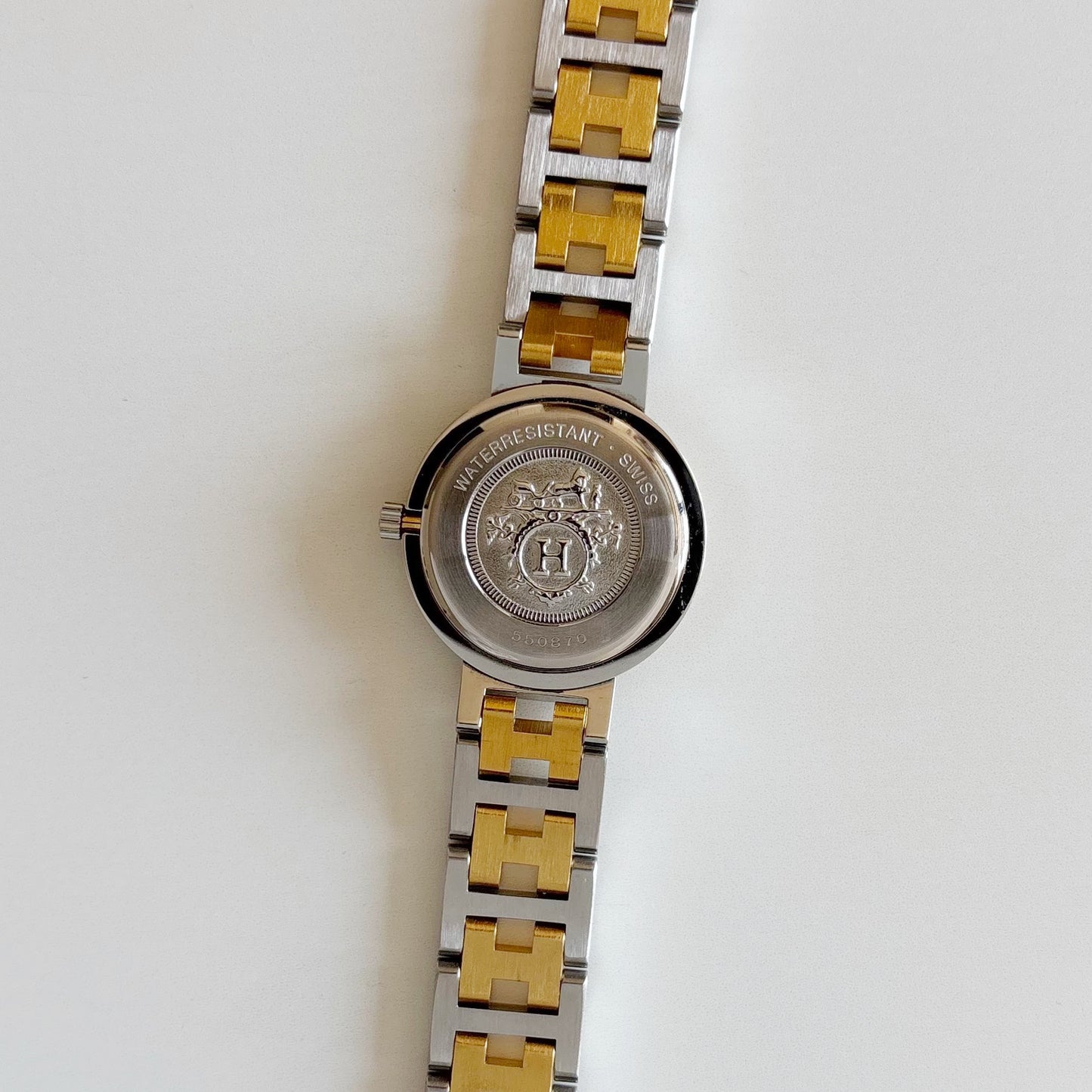 Hermes 1990s Clipper Two Tone Watch