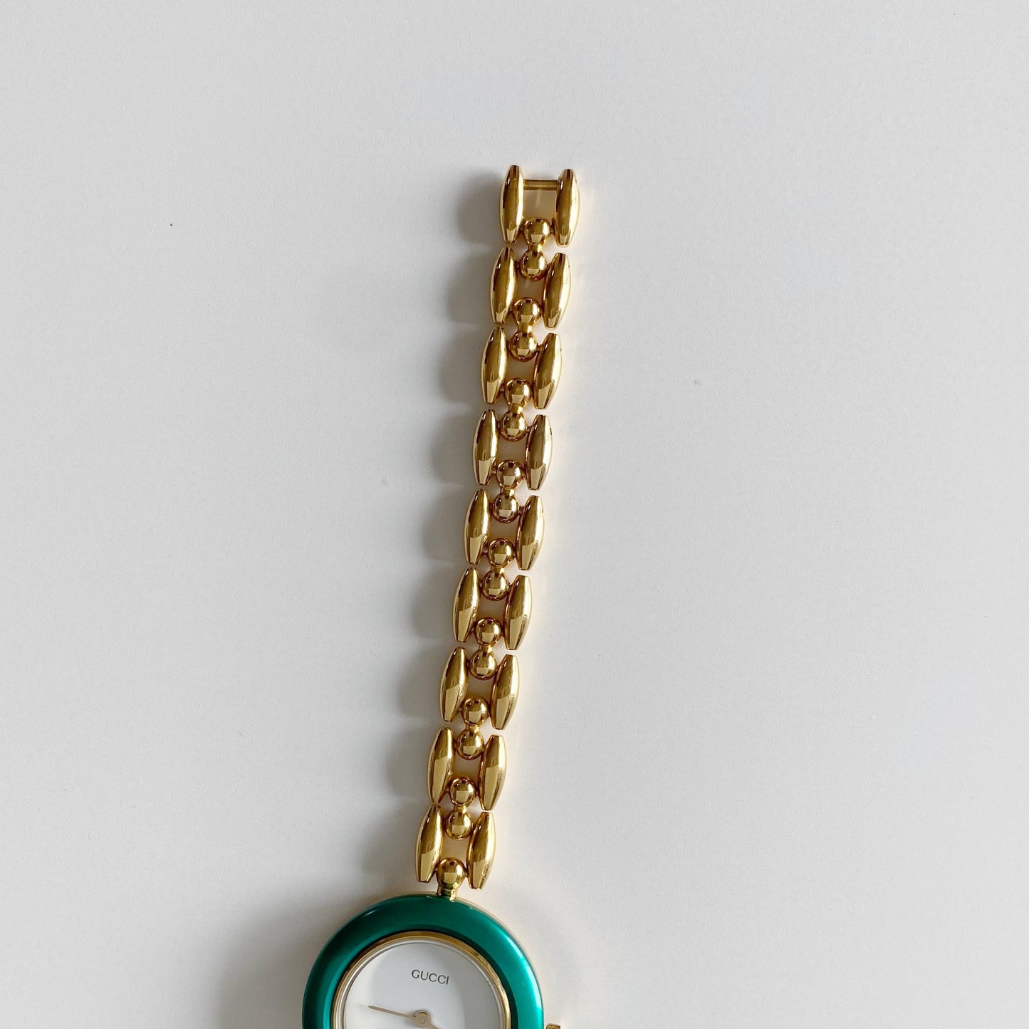 Gucci 1990s Interchangeable Bezel Gold Plated Watch with 6 bezels, case (170mm)