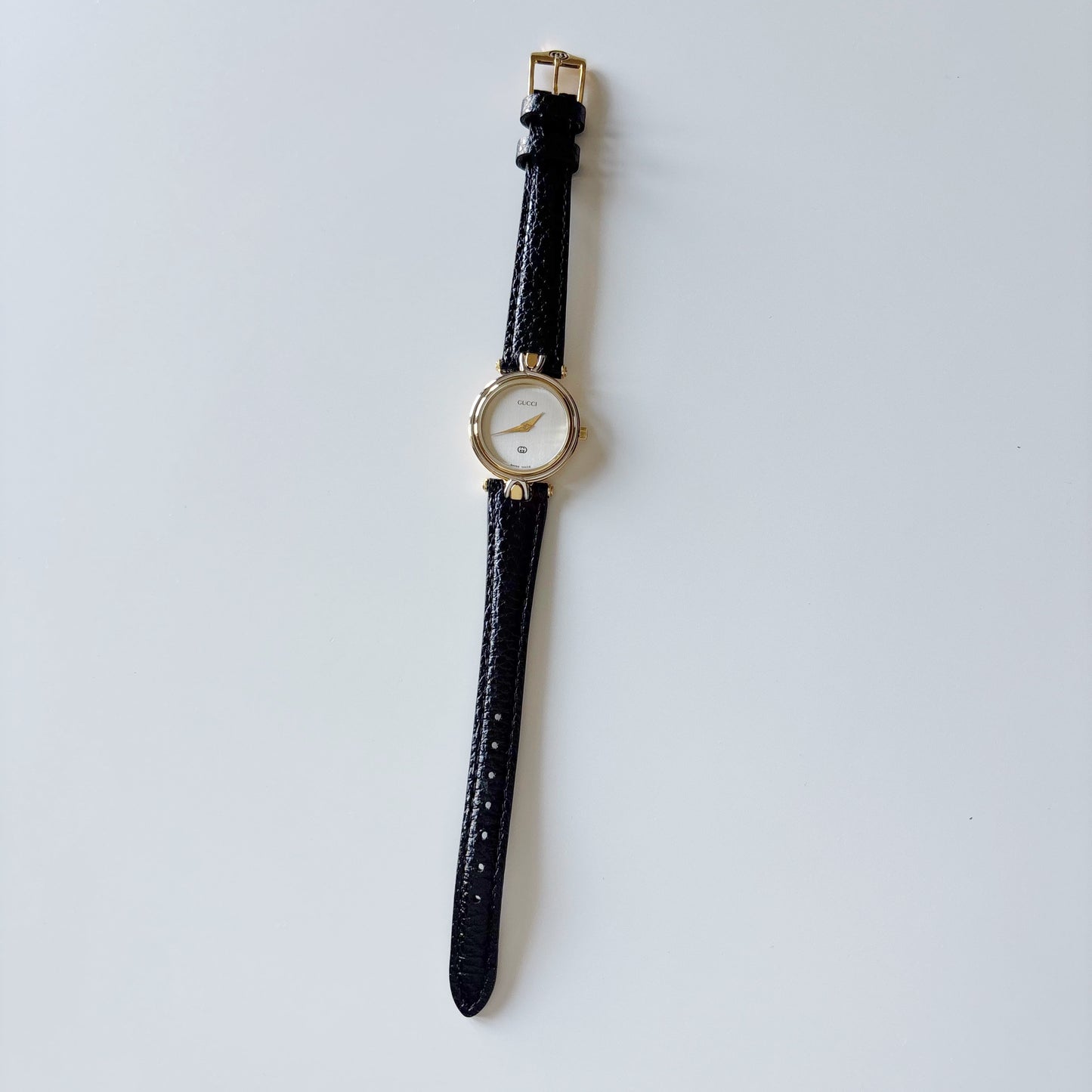 Gucci 1990s Round Dial Two Tone Watch
