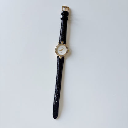 Gucci 1990s Round Dial Two Tone Watch