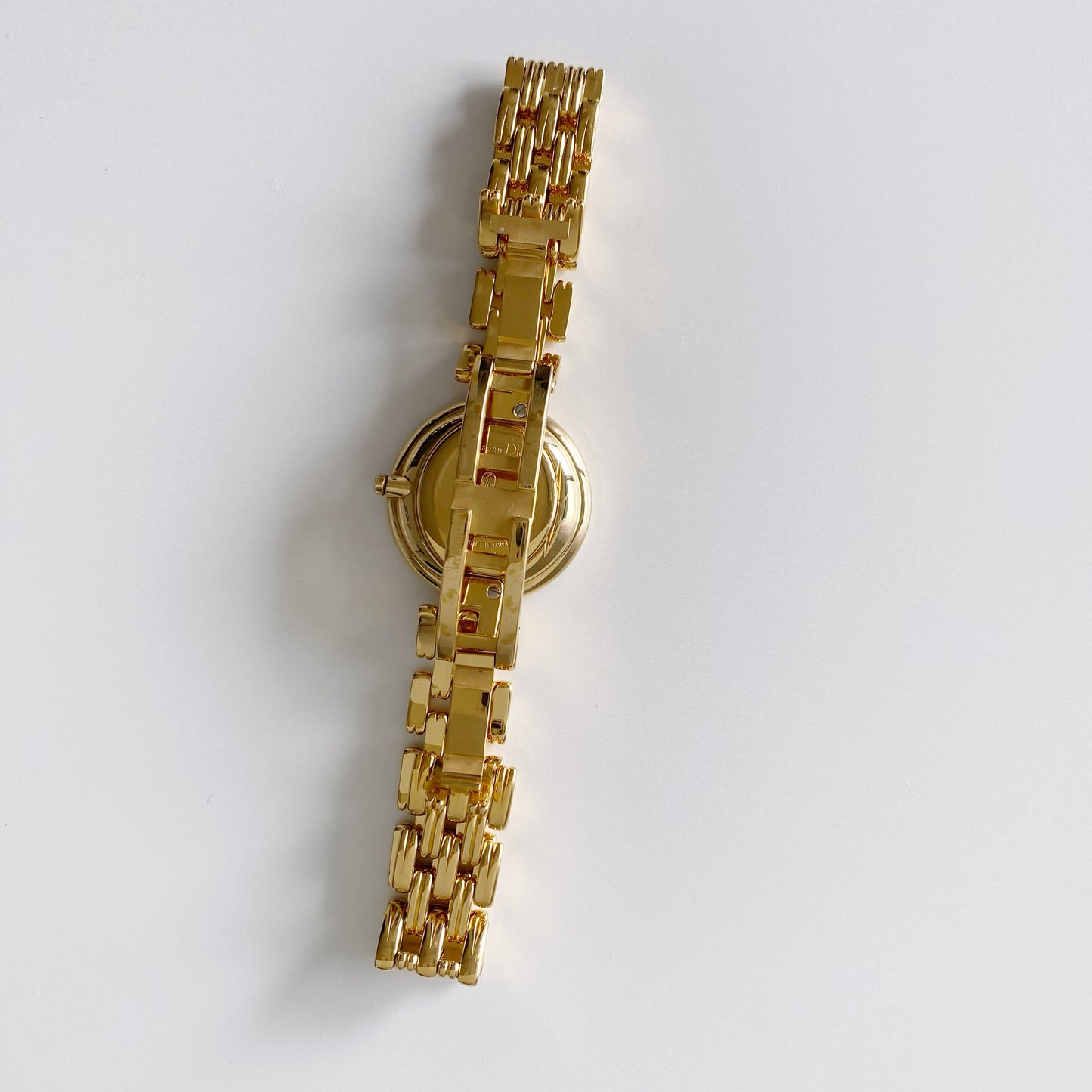 Dior 1990s Bagheera Gold Plated Round Watch
