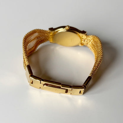 Dior 1990s Gold Oval Dial Gold Plated Watch