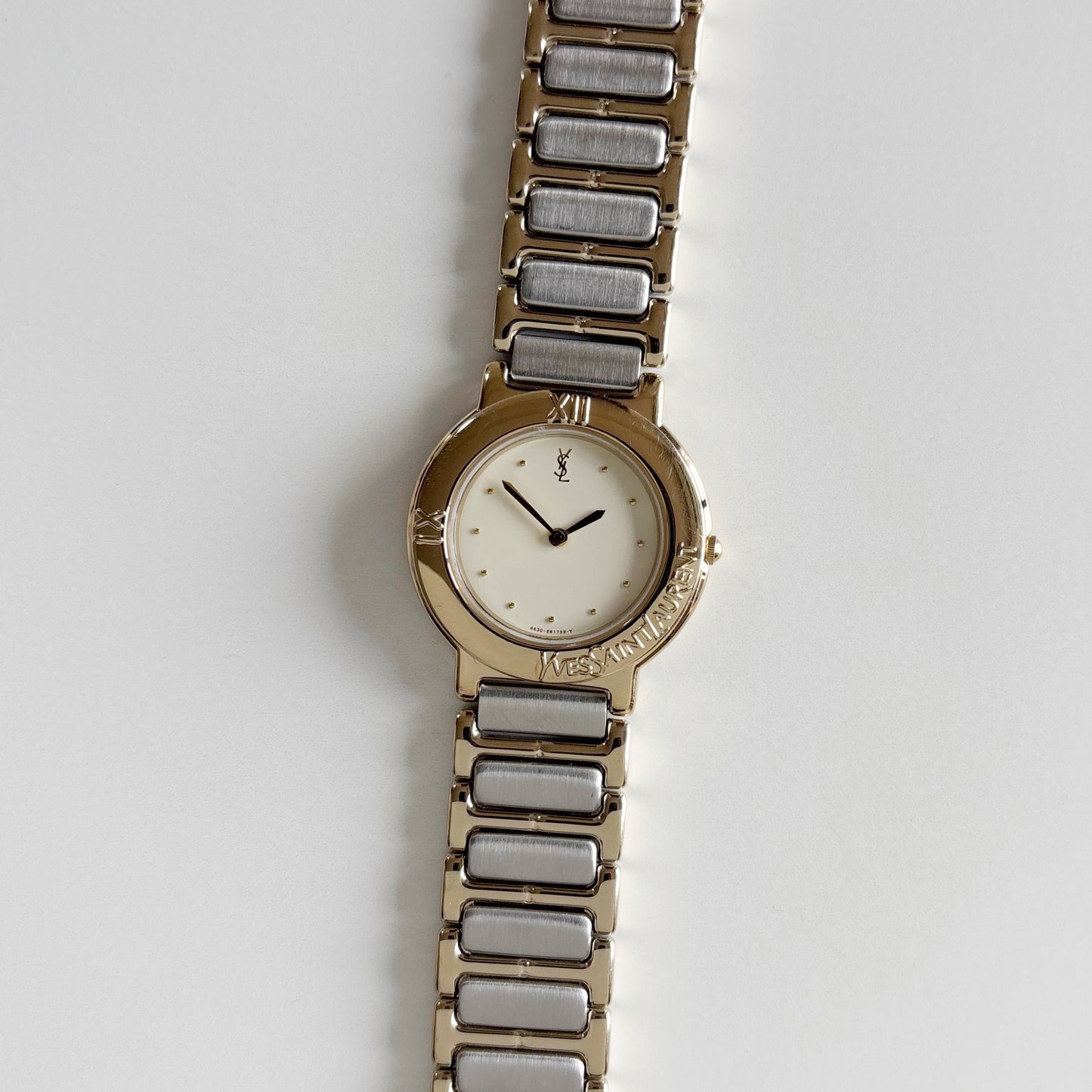 Yves Saint Laurent 1990s Two Tone Watch (Large)