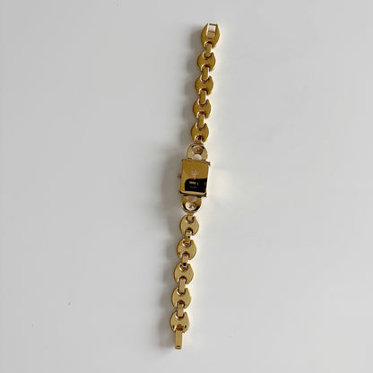 Gucci 1990s Interchangeable Strap Gold Plated Watch with 3 straps, case
