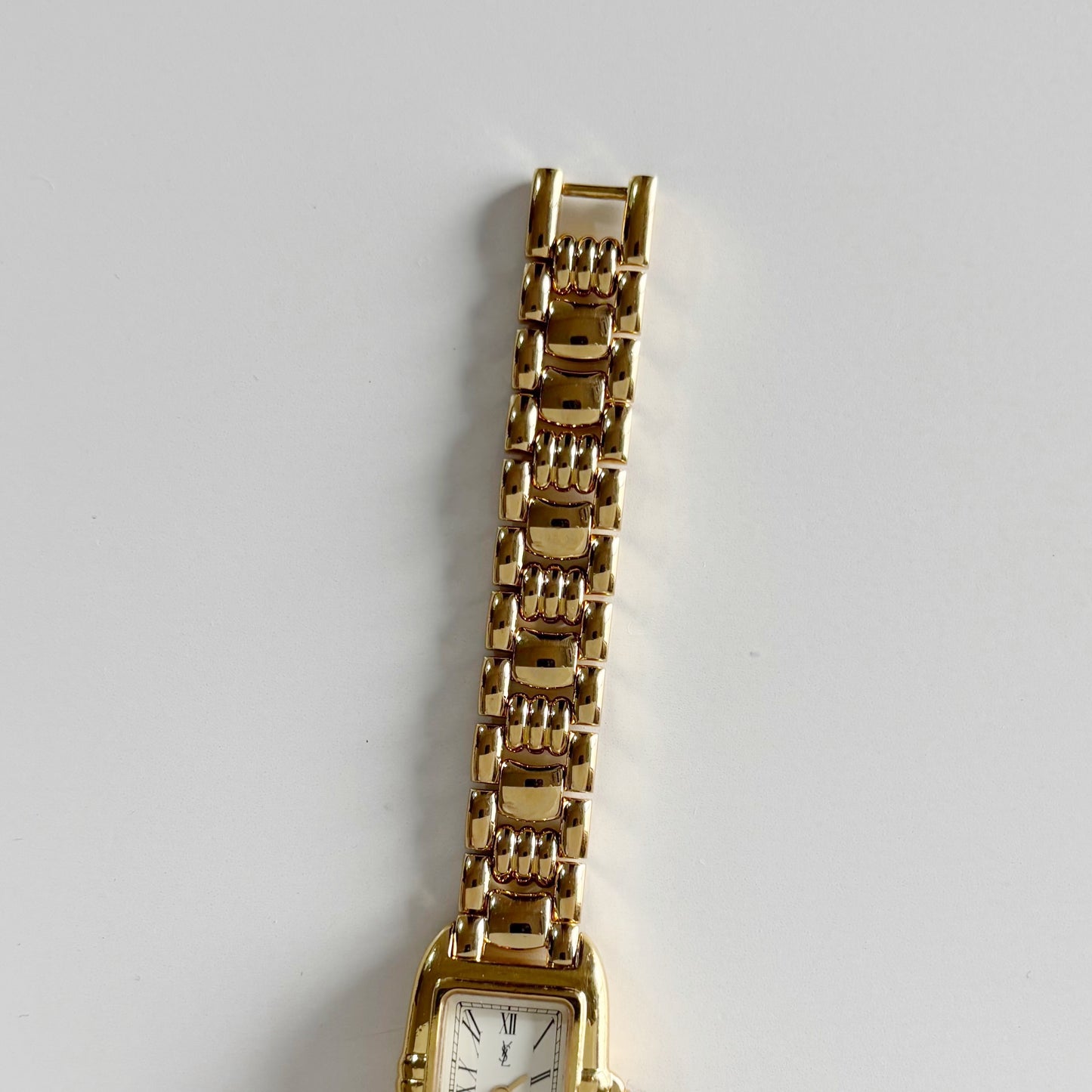 Yves Saint Laurent 1990s Tank Gold Plated Watch