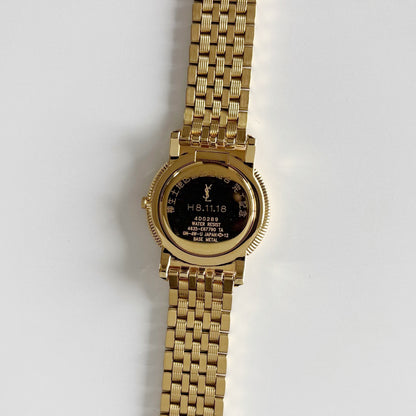 Yves Saint Laurent 1990s Round Dial Gold Plated Watch (Large)