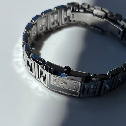 Fendi 1990s Tank Stainless Steel Watch
