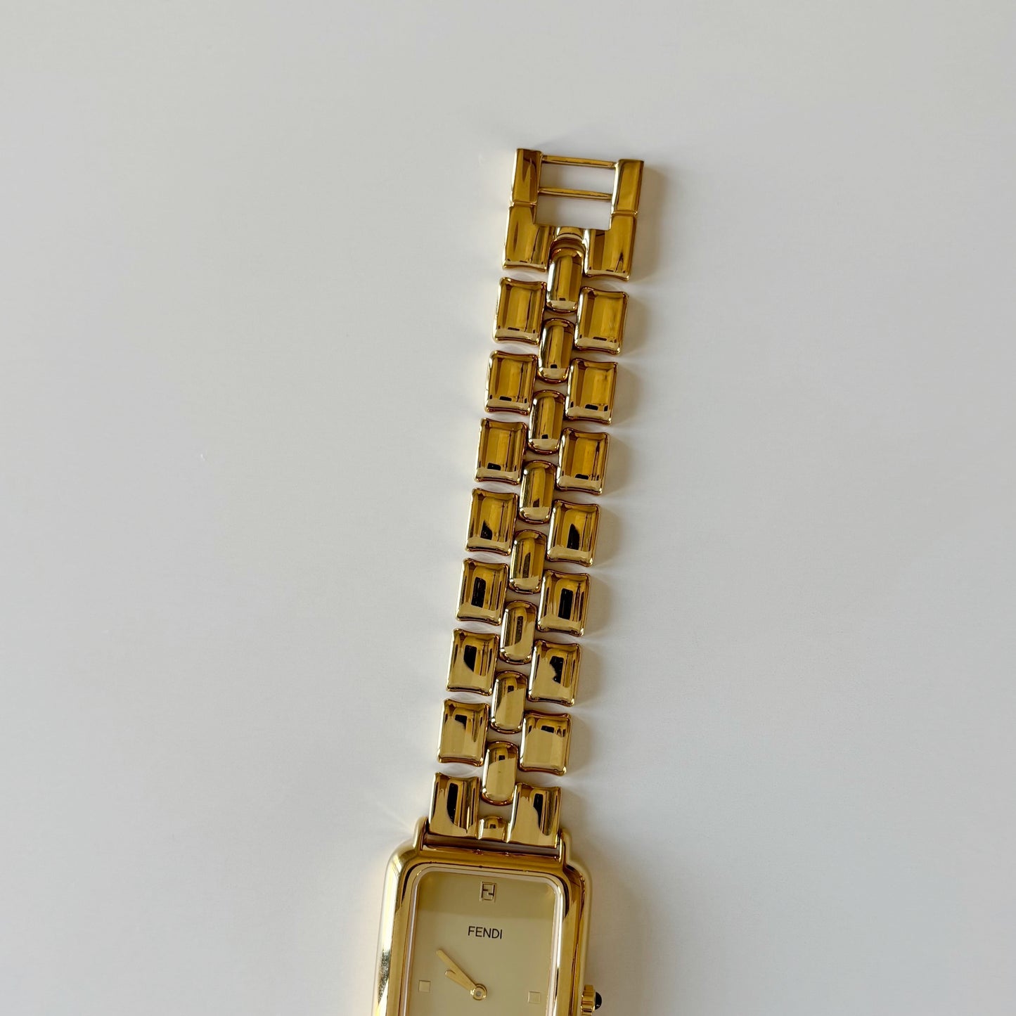 Fendi 1990s Tank Gold Plated Watch (Large)