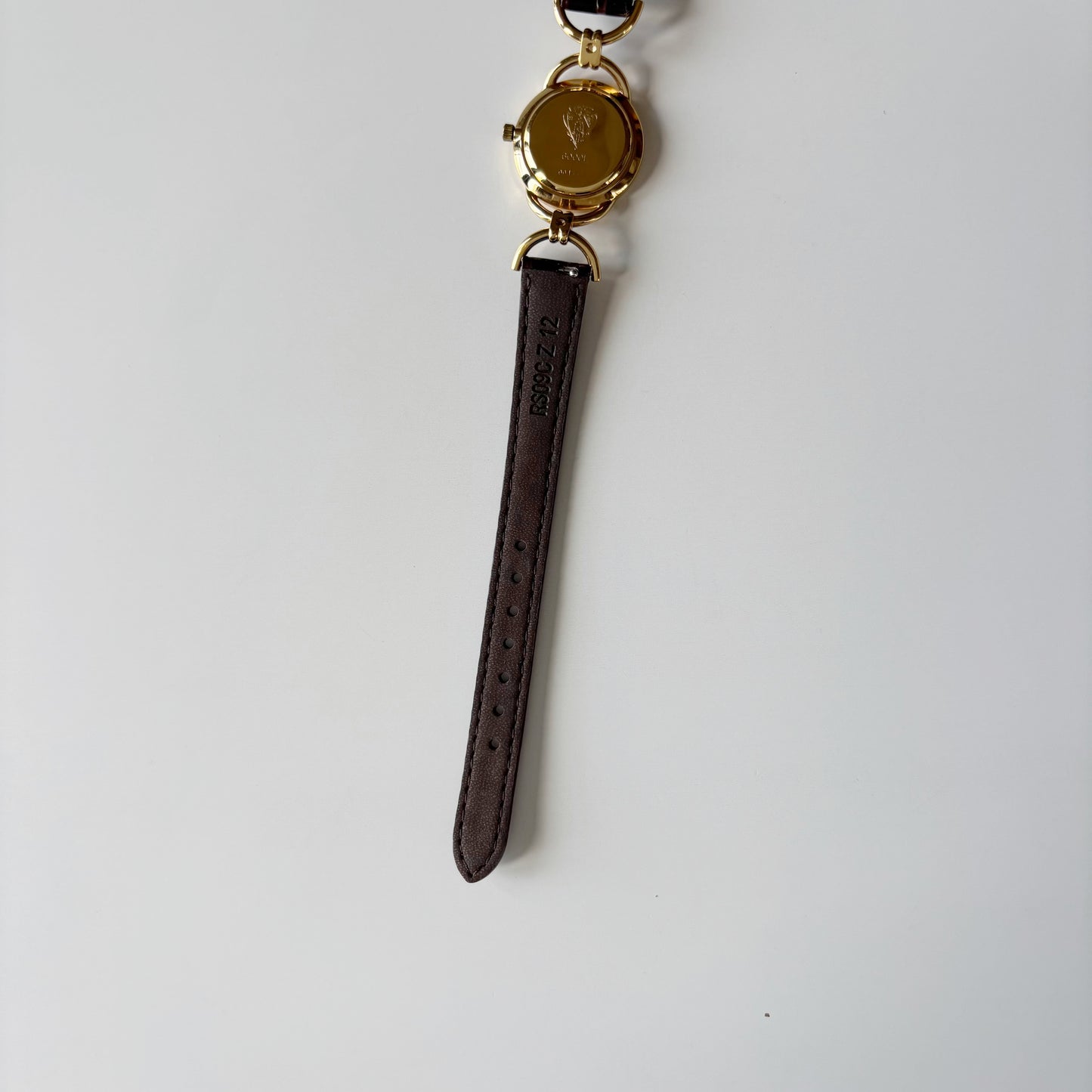 Gucci 1990s Round Dial Horsebit Gold Plated Watch