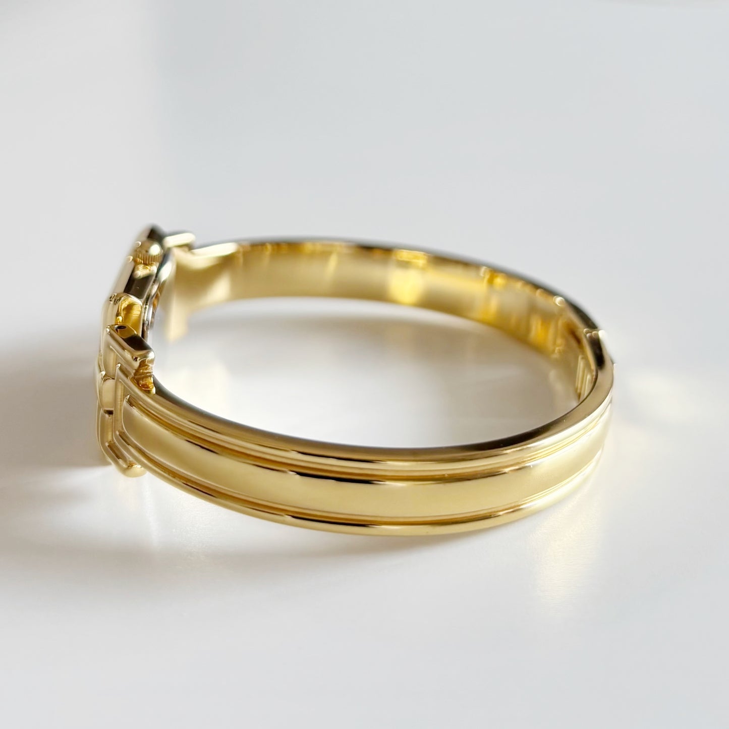 Givenchy 1990s Black Dial Gold Plated Bangle Watch