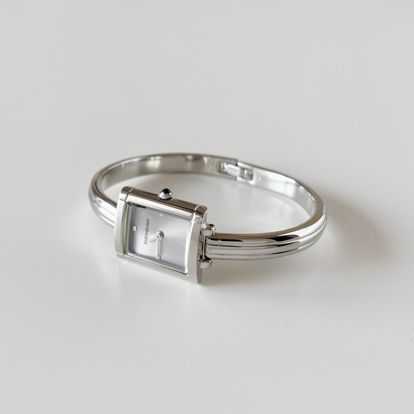 Yves Saint Laurent 1990s  Silver Bangle Watch