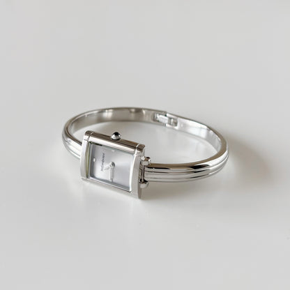 Yves Saint Laurent 1990s  Silver Bangle Watch