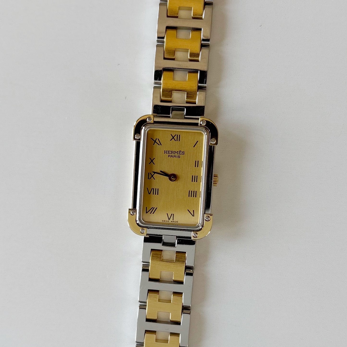 Hermes 1990s Croisier Two Tone Watch