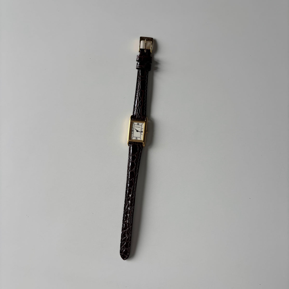 Yves Saint Laurent 1990s Tank Gold Plated Watch