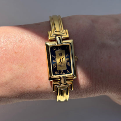 Givenchy 1990s Gold Plated Bangle Watch