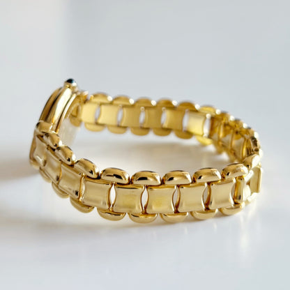 Fendi 1990s Seashell Dial Gold Plated Watch