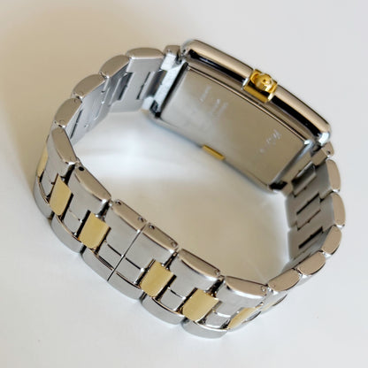 Yves Saint Laurent 1990s Two Tone Tank Watch (Large)