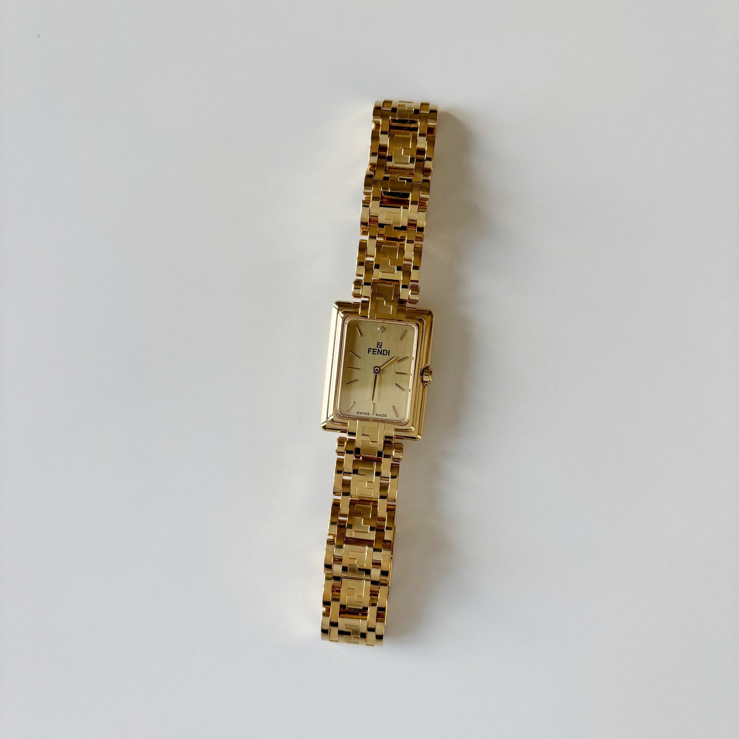Fendi 1990s Tank Gold Plated Watch Limited Edition (only 2,500 pieces made)