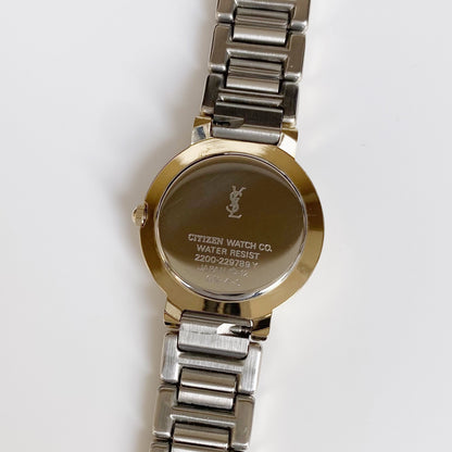 Yves Saint Laurent Round Two Tone Watch