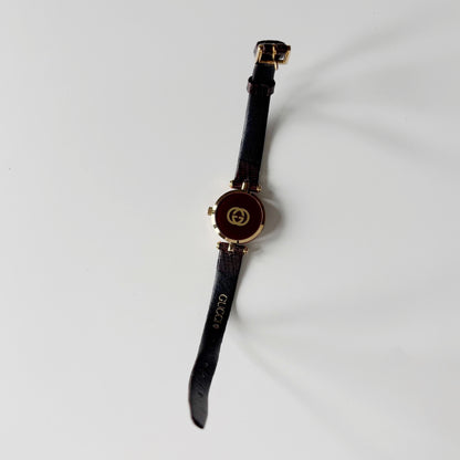 Gucci 1990s Sherry Round Dial Gold Plated Watch