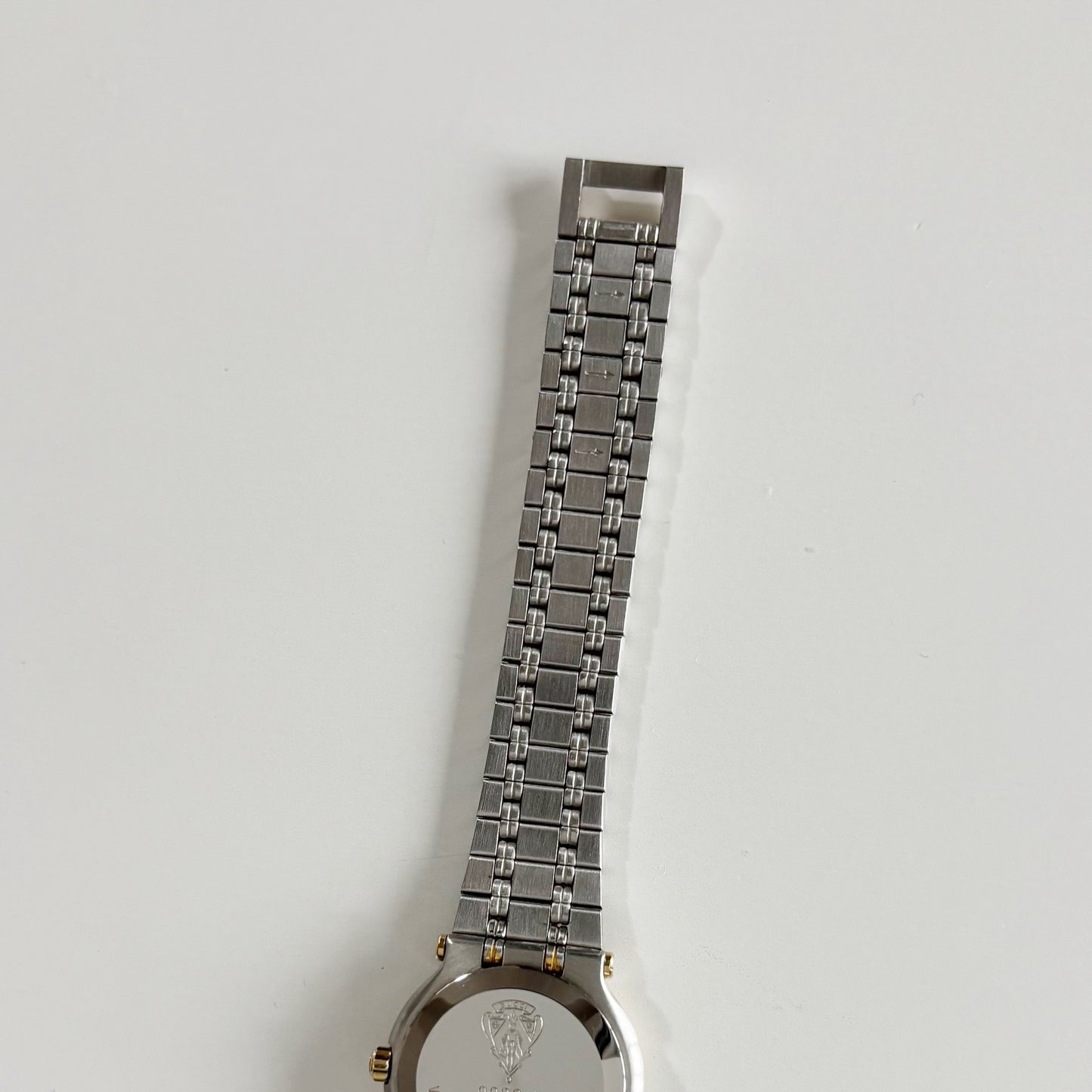 Gucci 1990s Black Dial Gold Plated Two Tone Watch