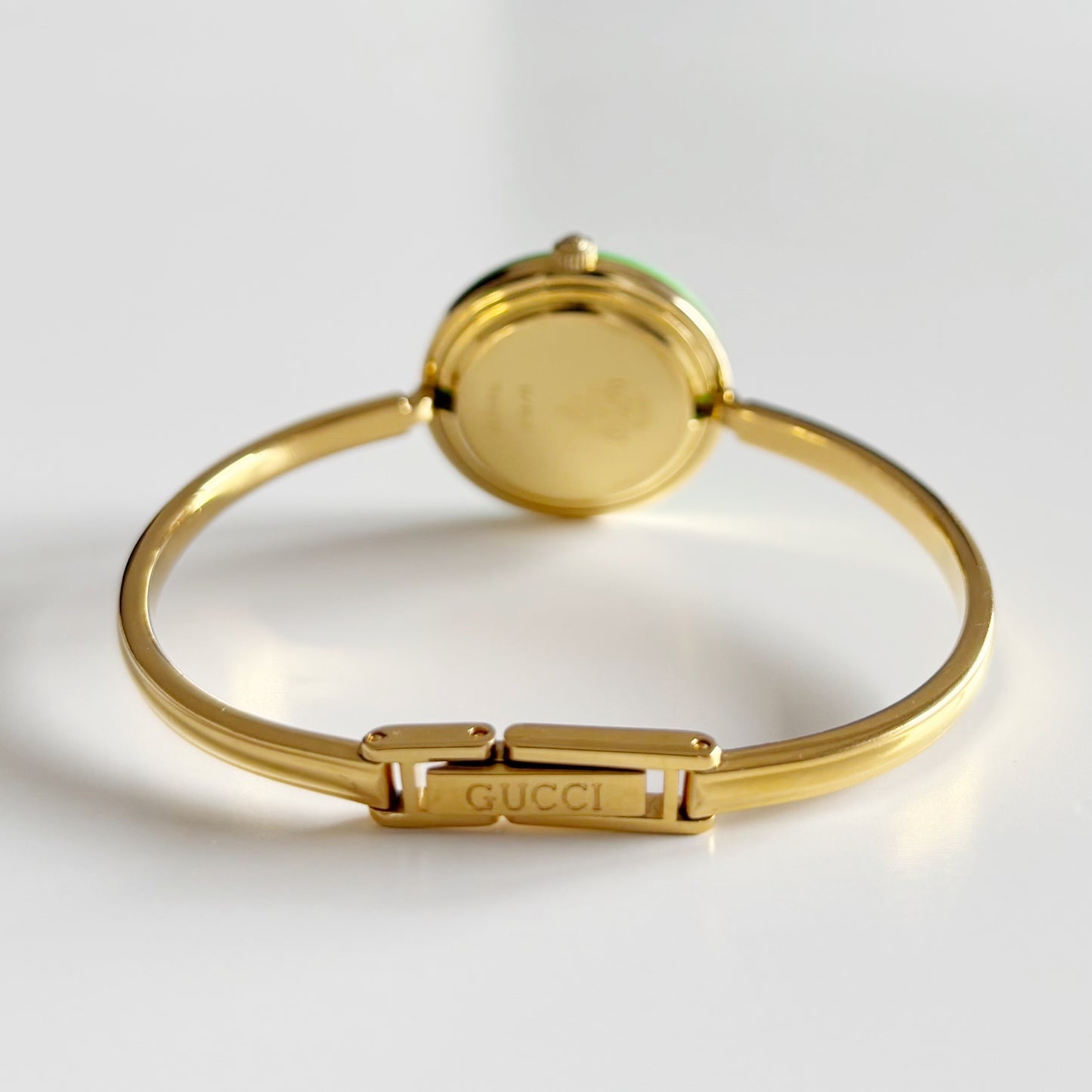 Gucci 1990s Interchangeable Bezel Gold Plated Watch with 12 bezels, case