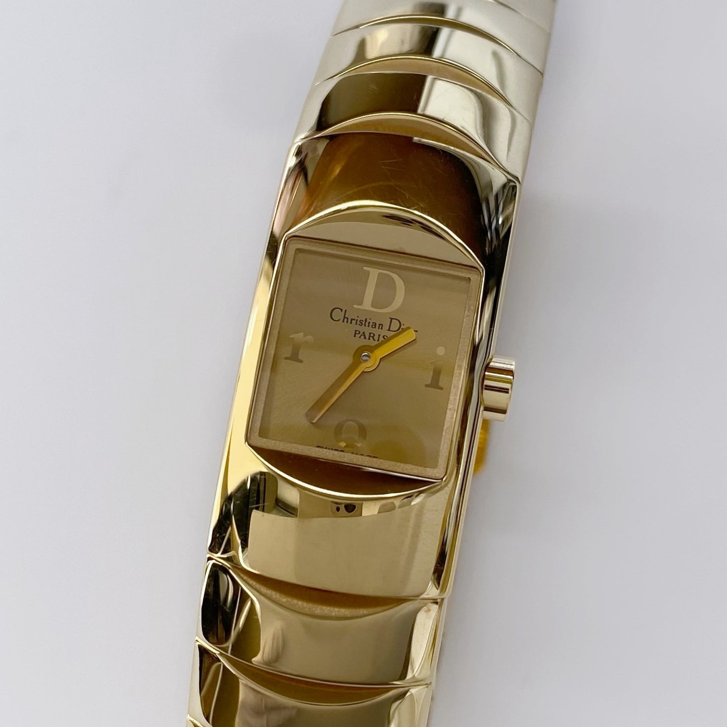 Dior Early 2000s Diorific Gold Plated Watch