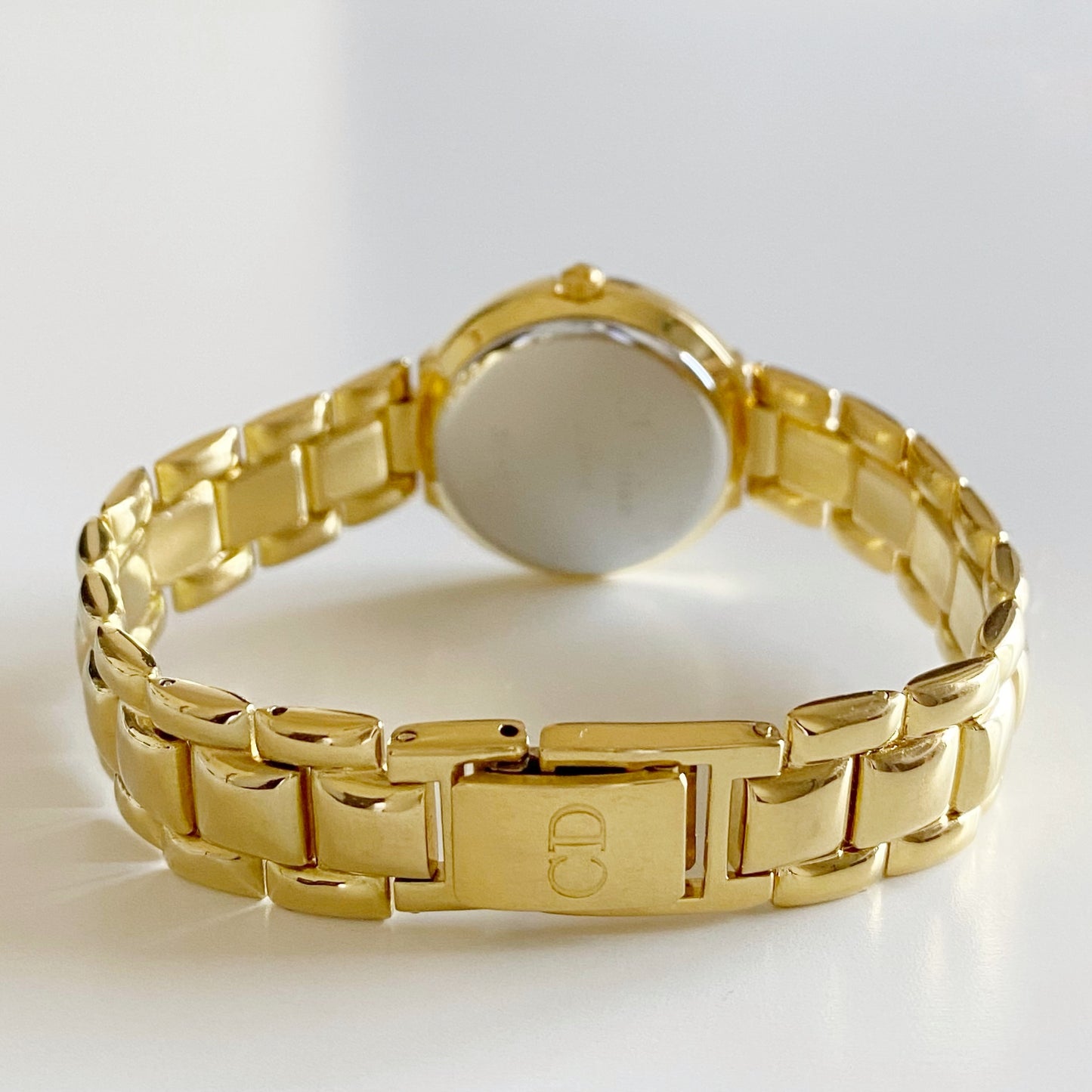 Dior 1990s Round Dial Gold Plated Watch