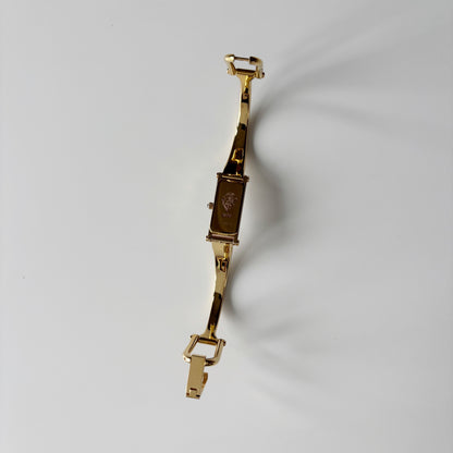 Gucci 1990s Seashell Dial Gold Plated Bangle Watch