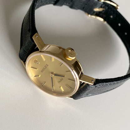 Rolex 1975 Orchid 18K Case Manual Wind Watch