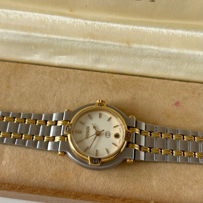 Gucci 1990s Gold Plated Two Tone Watch