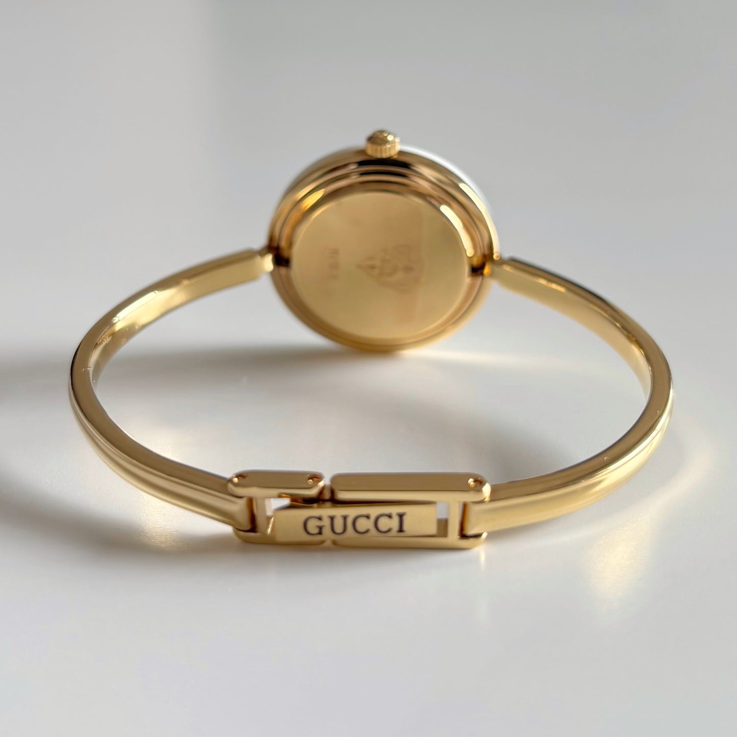 Gucci 1990s Interchangeable Bezel Gold Plated Watch with 12 bezels, case (Small)