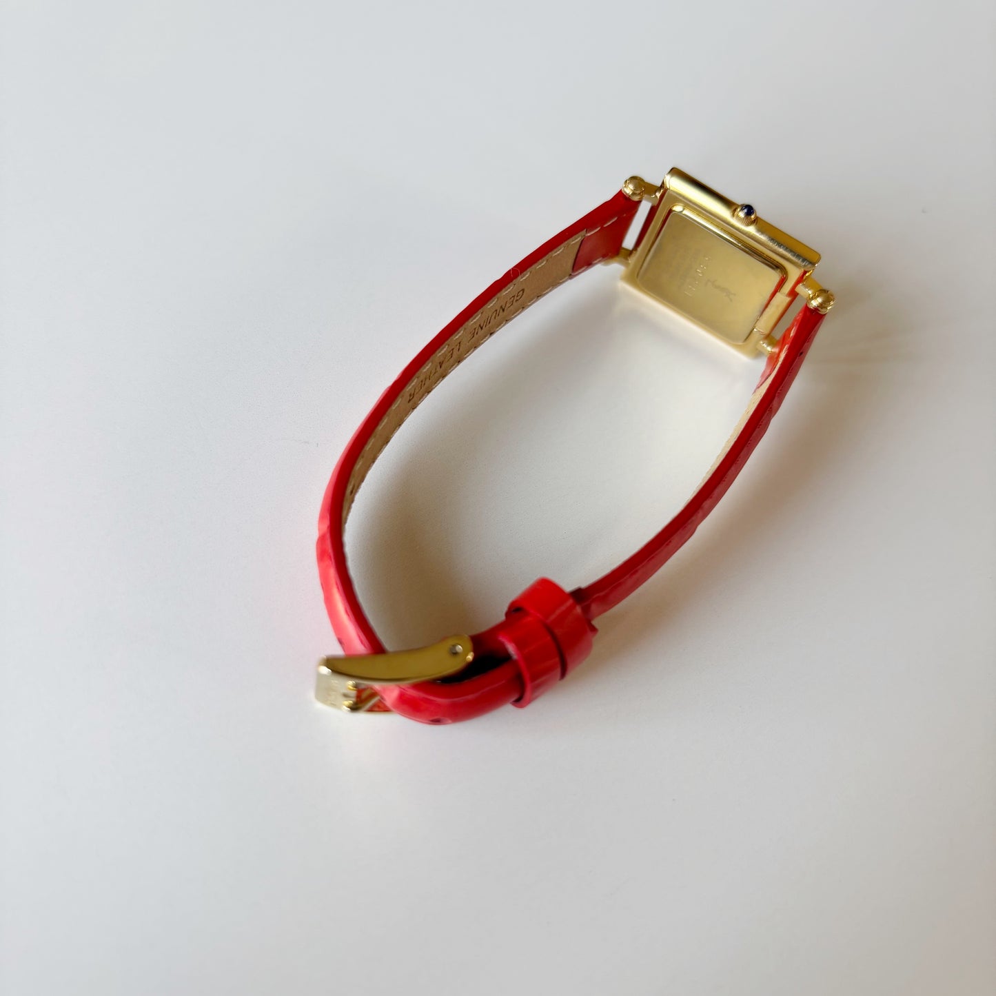 Yves Saint Laurent 1990s Square Dial Gold Plated Watch