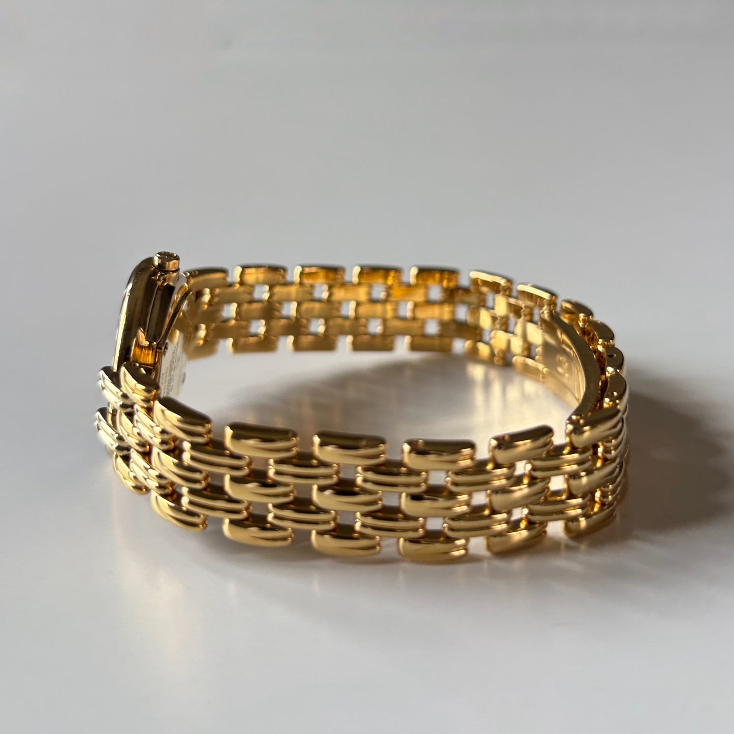 Dior 1990s Bagheera Black Dial Gold Plated Round Watch