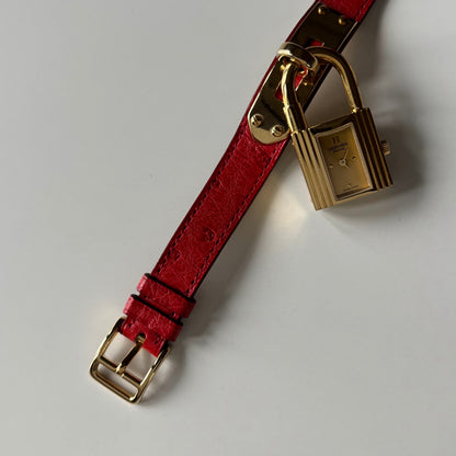 Hermes 1990s Kelly Gold Plated Watch