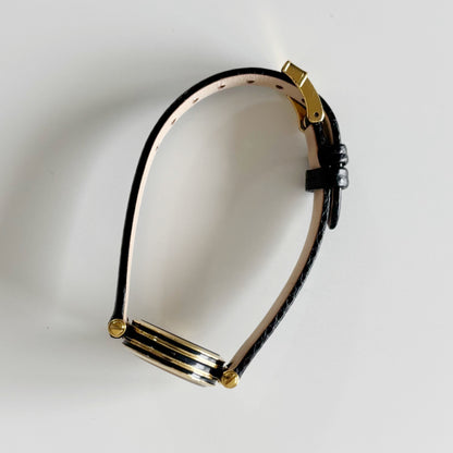 Gucci 1990s Round Dial Gold Plated Watch