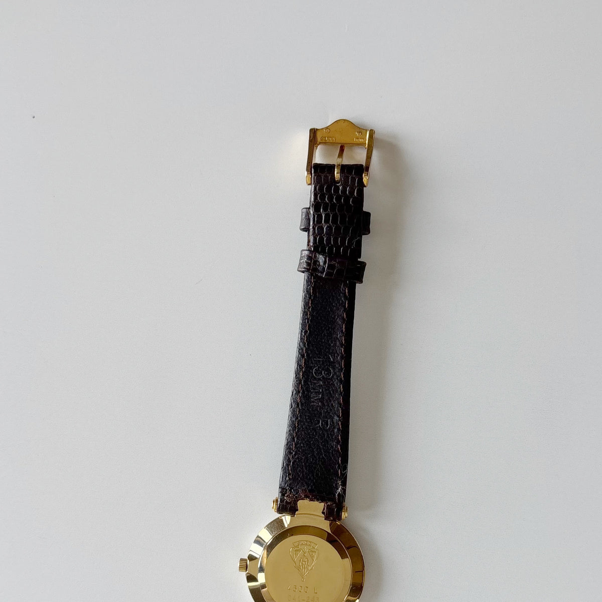 Gucci 1990s Gold Round Dial Two Tone Gold Plated Watch